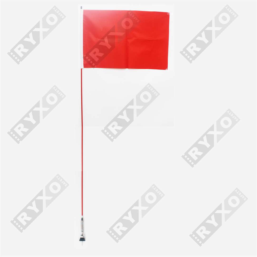 off road flag pole with spring base