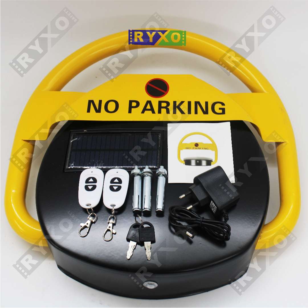 automatic rechargeable parking lock solar and battery operated