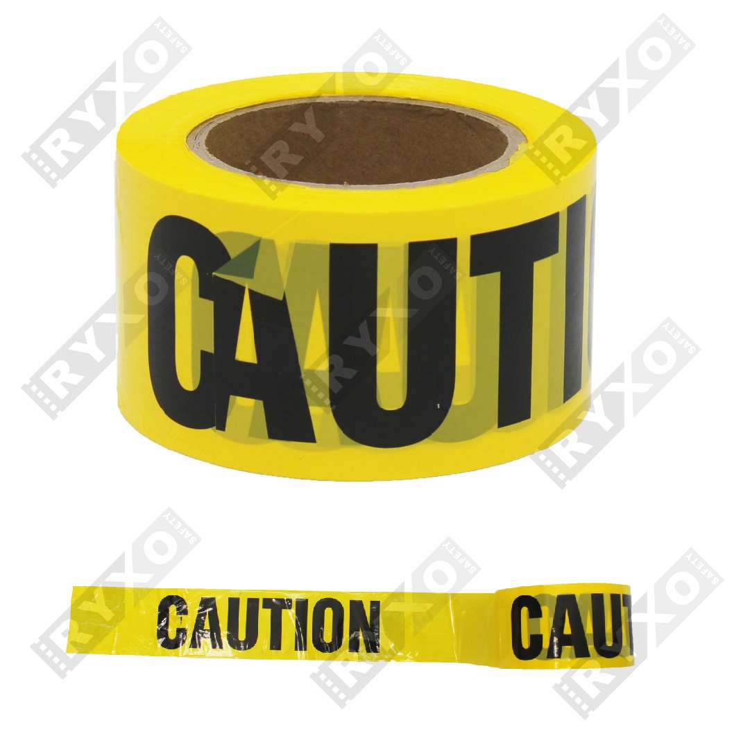 BARRICADE TAPE CAUTION 50 MICRON 3"INCH X200MTR SUPPLIER IN UAE BY RYXO SAFETY