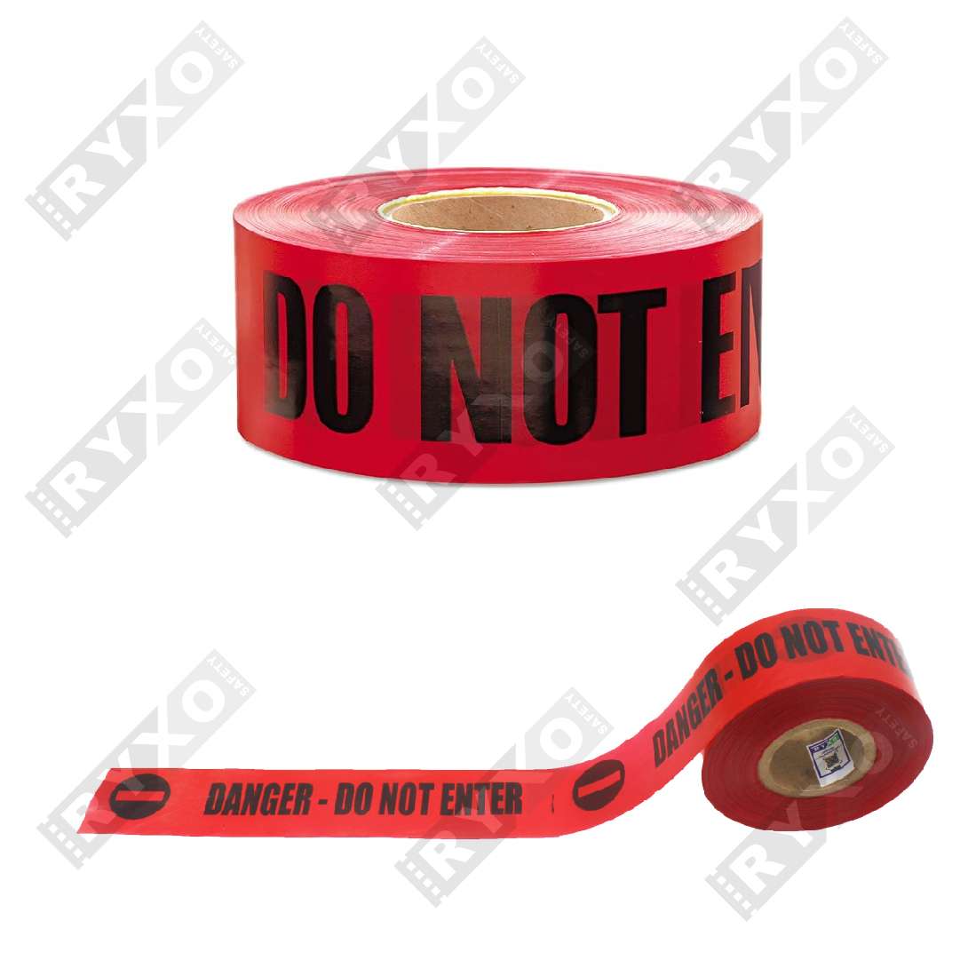 BARRICADE TAPE DO NOT ENTER RED SUPPLIER IN ABUDHABI , UAE , RYXO SAFETY