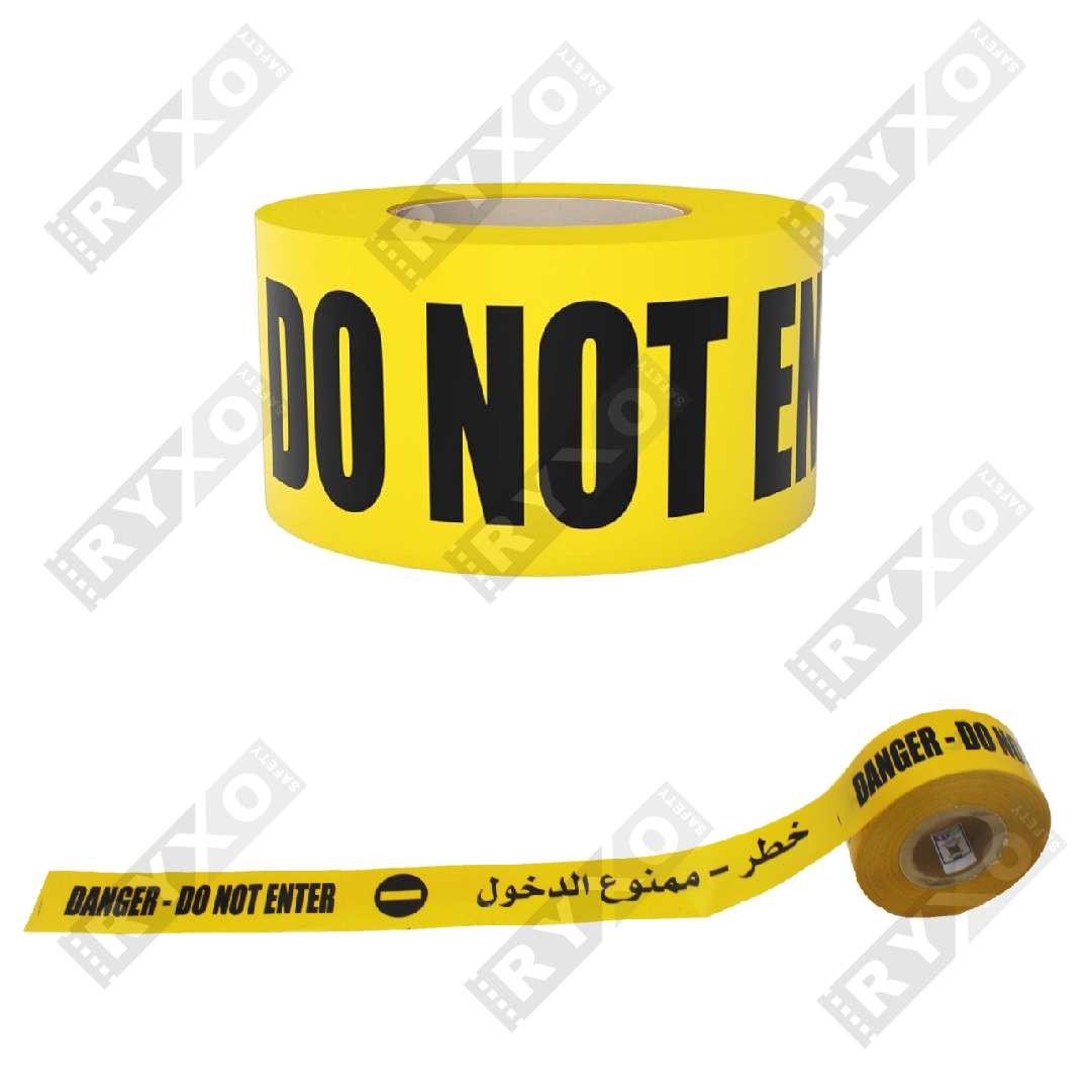 DANGER DO NOT ENTER BARRICADE TAPES SUPPLIER IN MUSSAFAH , ABUDHABI , UAE BY RYXO SAFETY