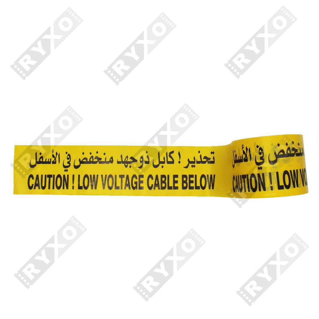 UNDERGROUND WARNING TAPE | CAUTION – LOW VOLTAGE CABLE BELOW | 6"x300Mtr | RYXO SAFETY