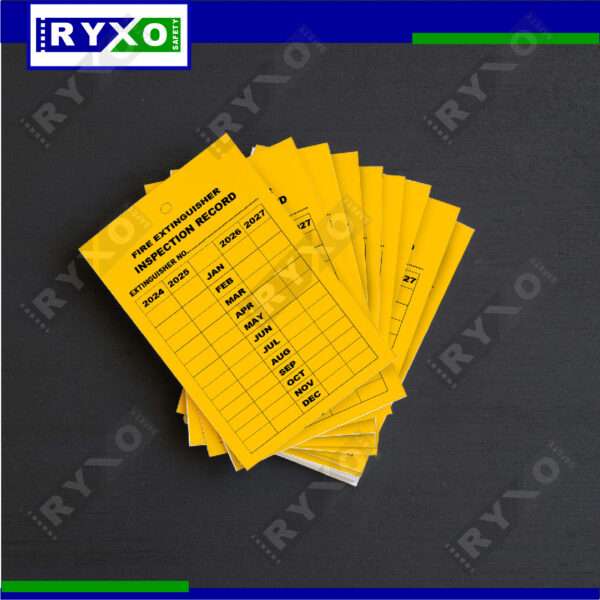 FIRE EXTINGUISHER INSPECTION TAG WHOLESALE AND RETAIL SUPPLIER IN ABUDHABI-UAE ,RYXO SAFETY , #12930