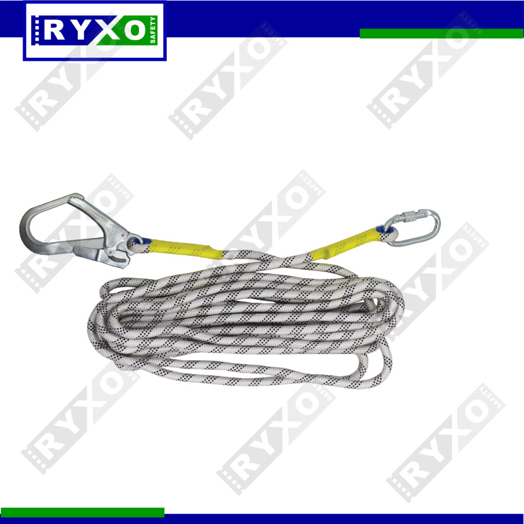 BRAIDED ROPE WITH STEEL SCAFFOLDING HOOK AND SCREW LOCK 10MTR | #14920 ...