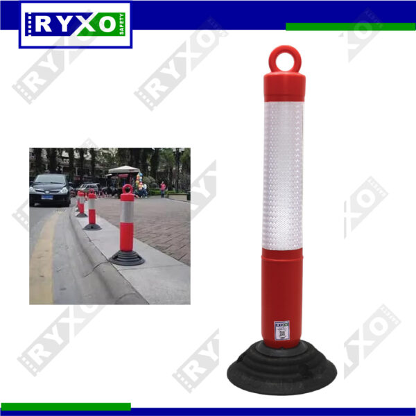 Rubber Post PLASTIC TRAFFIC POST WITH RUBBER & PLASTIC BASE |#11721 - ryxosafety