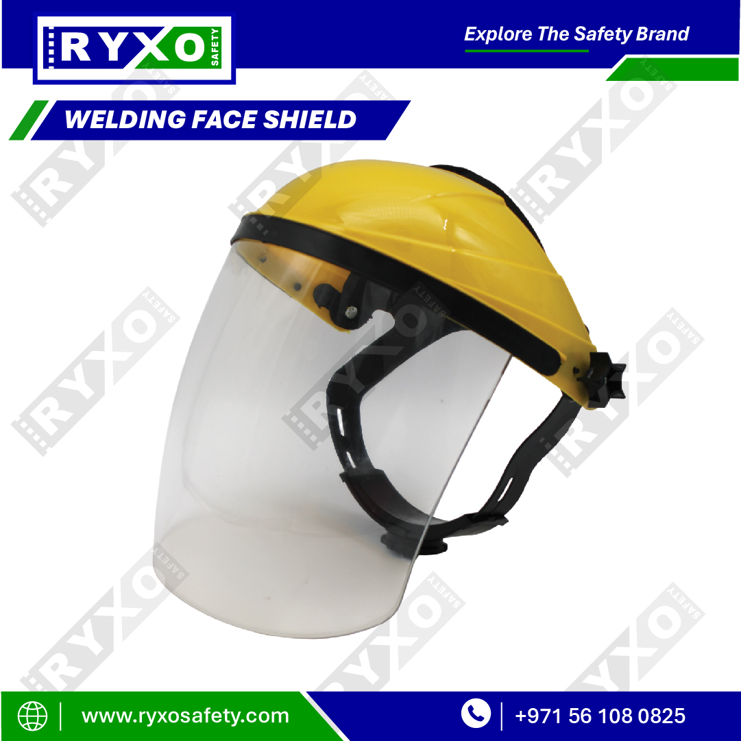 Clear Grinding Face Shield Ratchet Suspension RY-15532 RYXO Safety Abu Dhabi UAE